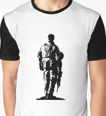 Australian Soldier Sketch Graphic T-Shirt