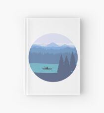 Kayak, forest and mountains Hardcover Journal