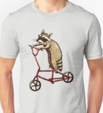 Bicycle Riding Raccoon Unisex T-Shirt