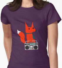 music fox Women's Fitted T-Shirt