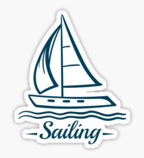 Sailing Badge With Sailboat Sticker