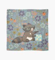 Funny little raccoon collects crickets Scarf