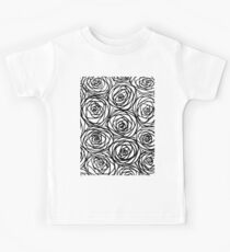 Line Art Roses Kids Tee