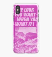 Vintage Pink "The Look You Want" from original mixed media collage iPhone Case