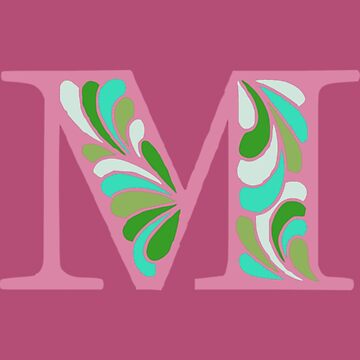 Letter K Fancy Monogram Hippie Initial Pink Sticker for Sale by  everything4eva