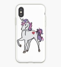 Einhorn-Herz-Fantasie-nettes rosa Purpur iPhone-Hülle & Cover