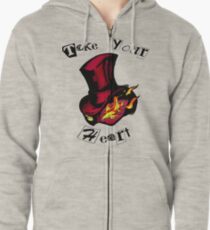 Sudadera con capucha y cremallera toma tu corazón