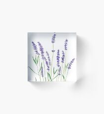 purple lavender Acrylic Block