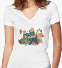 EDDSWORLD - GENERATIONS T-SHIRT AND MORE Women's Fitted V-Neck T-Shirt