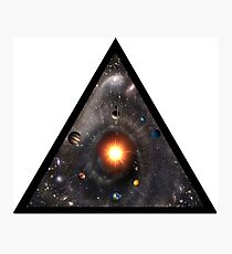 Sonnensystem & Galaxy Triangle (schwarze Ränder) Fotodruck