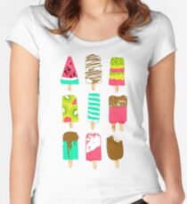 Camiseta entallada de cuello redondo Tiempo de helado