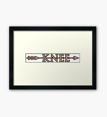 Arrow to the Knee Framed Print