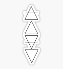 The Four Elements Symbols Sticker