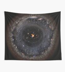 Observable Universe bigger SSystem! (black background) Wall Tapestry