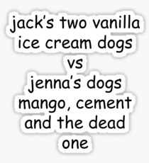 Jenna Marbles vs Jacksfilms Sticker