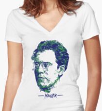 Gustav Mahler Women's Fitted V-Neck T-Shirt