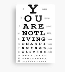 Flat Earth Eye Test Metal Print
