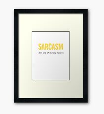 Sarcasm Framed Print