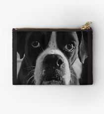 Arwen's Portrait in Black and White -Boxer Dogs Series- Studio Pouch