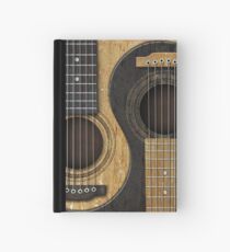 Cuaderno de tapa dura Guitarras acústicas viejas y desgastadas Yin Yang