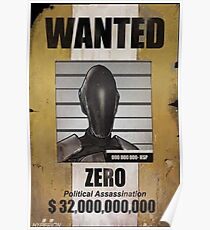 Borderlands Zero Wanted Poster Poster