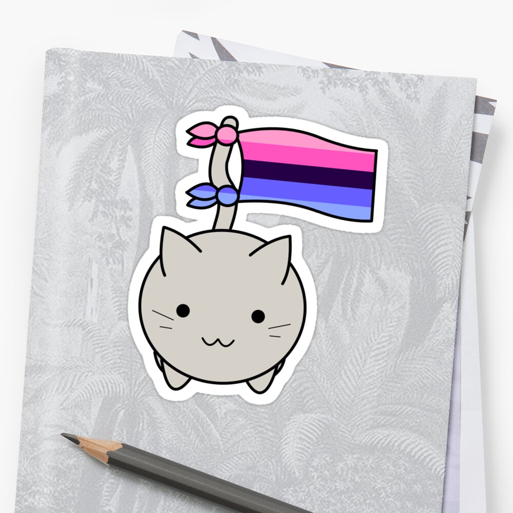 Omnisexual Pride Cat Stickers By Oneangryginger Redbubble