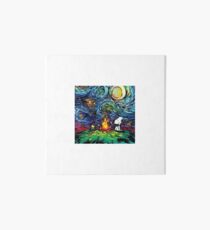 Doggy picnic under the Starry night Art Board