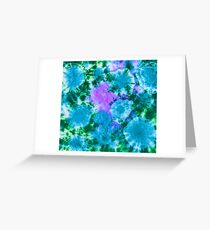 Blue Fun Guy Mushrooms Greeting Card
