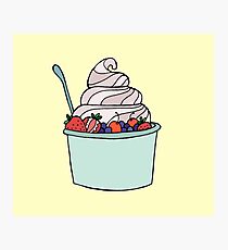 Frozen Yogurt Drawing Wall Art | Redbubble