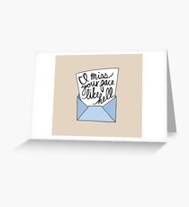 Tarjeta de felicitación Extraño tu cara como el infierno