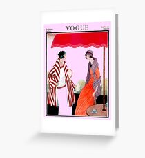Vogue Vintage 1922 Magazine Advertising Print Greeting Card