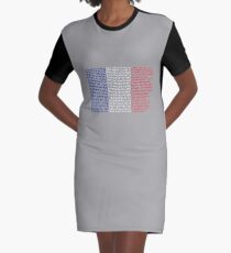 Französische Flagge La Marseillaise T-Shirt Kleid