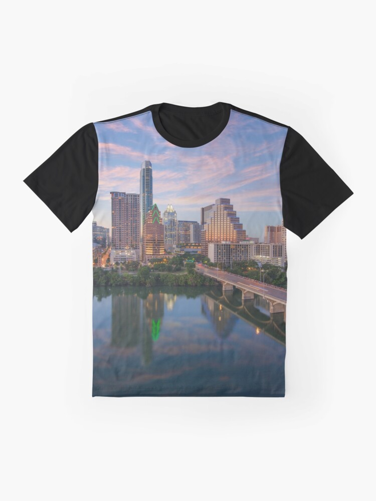 Alternate view of Austin Texas Evening Skyline 73 Graphic T-Shirt