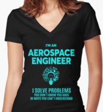 AEROSPACE ENGINEER BEST DESIGN 2017 Women's Fitted V-Neck T-Shirt