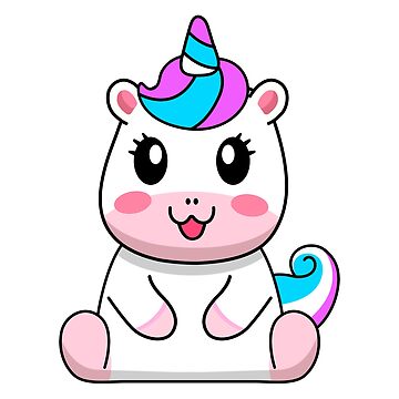 pink unicorn magnet stickers posters gift ideas' Sticker