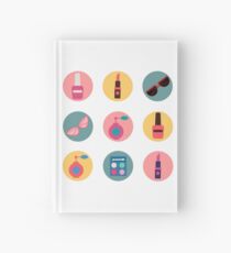 Cosmetics Set. Icons Set. Cosmetology. Fashion and Beauty. Perfume, Polish, Pomade. Female Beauty. Vector illustration. Flat Style Hardcover Journal