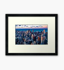 Chicago By Lake Michigan (Sundown) Framed Print