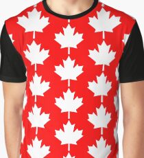 Canada Maple Leaf Flag Emblem Graphic T-Shirt