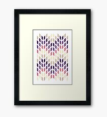 Purple 70s Style Pattern Design Framed Print