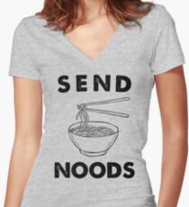 Send Noods Women's Fitted V-Neck T-Shirt