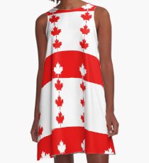 Canadian Flag Inspired A-Line Dress