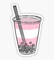 Demigirl Pride Flag Boba Drink Sticker Sticker