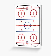 Eisbahn Diagramm Hockey Spiel Companion Grußkarte