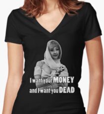 Camiseta entallada de cuello en V Debbie Jellinski