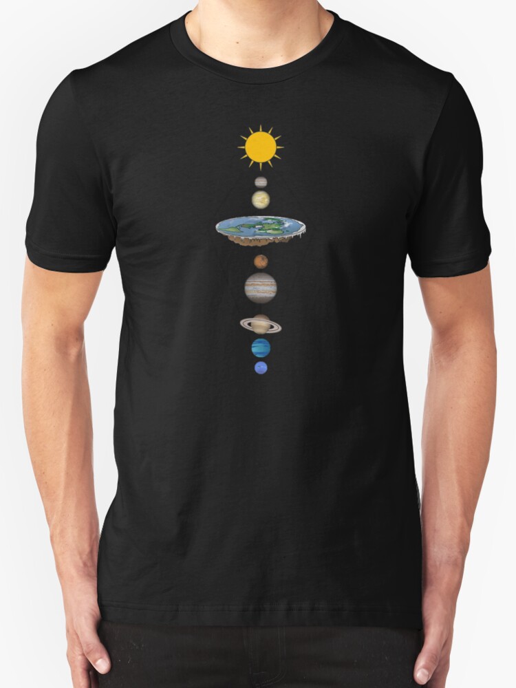 flat earth solar system shirt