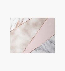 Spliced mixed rose gold marble Art Board