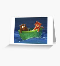 Owl and the Pussycat Greeting Card