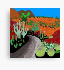 Cactus Garden Lanzarote Kanarische Inseln Spanien - Spanische Kunst - Britischer / Australischer Künstler Leinwanddruck