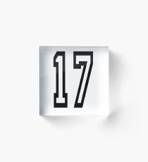 17, TEAM SPORTS, NUMBER 17, SEVENTEEN, SEVENTEENTH, ONE, SEVEN, Competition, Acrylic Block