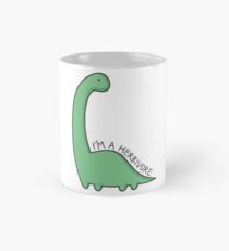 Taza clásica Ilustración de dinosaurio 'Soy un herbívoro'